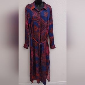 Guess Marciano Cascara Paisley shirt dress XL